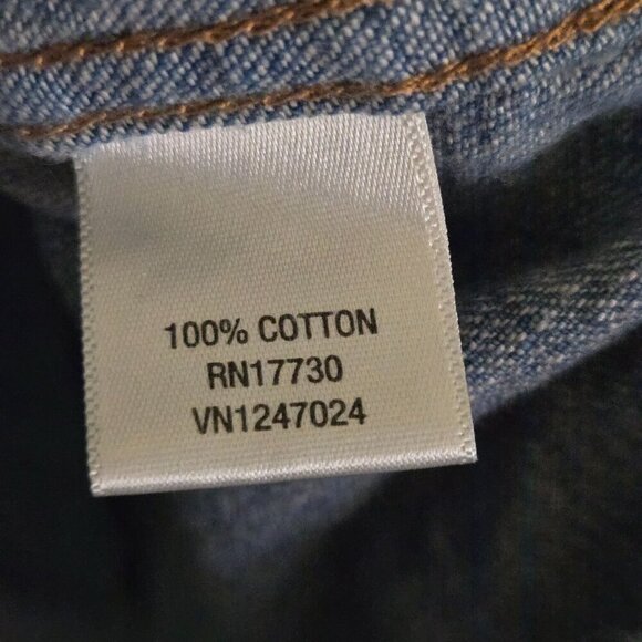 Converse One Star Vintage Snap Western Denim Cotton Shirt Size XL - Picture 5 of 5